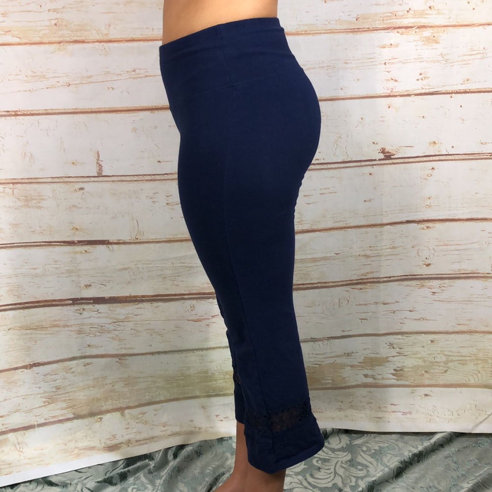 D5 - French Laundry High Waisted Navy Leggings  Size M - Picture 2 of 5